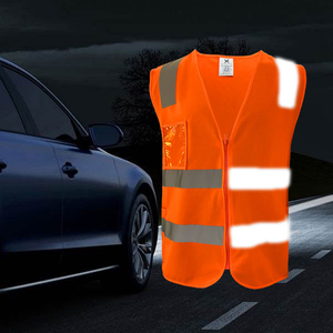CITICITY <b>Construction</b> <b>Work</b> Vest Orange Polyester Reflective <b>Jacket</b> Workwear High Visibility Reflector Vest with logo - Product Image 6