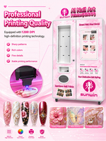 Distributeur automatique commercial de impressions d'ongles, kiosque de nail art DIY en libre-service pour centres commerciaux et espaces de vente au détail