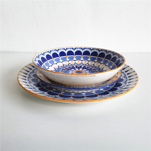 Sang Trọng bộ đồ ăn juego de vajillas Porcelana 2-màu Pad in ấn nhà bếp dinnerset 18 cái đồ ăn gốm đặt bữa ăn tối - Product Image 6