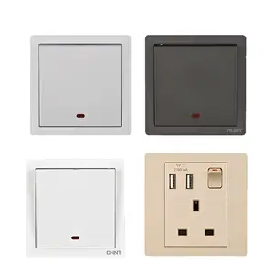 Enchufe de pared universal multifunción de 15 amperios, Interruptor táctil de pared con wifi de 8 entradas