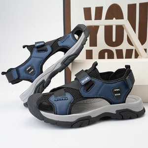 Sandales décontractées pour hommes, tendance transfrontalière, légères, imperméables, avec surface en maille respirante et embout anti-collision - Product Image 2