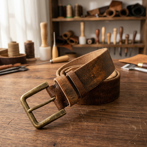 Men's Accessories Black <b>Cow</b> Hide Vintage Eco-Friendly Waterproof Belt Steel Buckle Handmade Customizable Designs Luxury 3.8 CM - Product Image 3