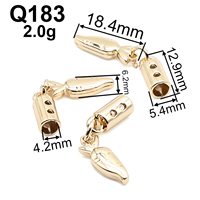 Prix de gros Embout de cordon à double trou en alliage de zinc sans nickel, accessoires de quincaillerie pour sacs à main et vêtements, personnalisable DIY