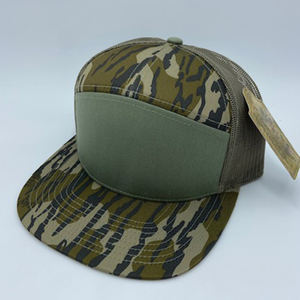 Gorra Snapback 168 personalizada logotipo bordado 7 paneles gorras de béisbol de camuflaje verde diseño de camuflaje promocional FÁBRICA DE Vietnam - Product Image 1