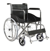Fauteuil roulant économique pour personnes âgées, fauteuil roulant en acier manuel