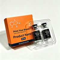Boîtes de stockage de peptides écologiques personnalisées avec étiquettes holographiques et fermeture magnétique pour flacons de 3 ml, emballage en plateau plastique
