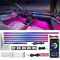 Kit d'éclairage d'ambiance pour voiture Symphony en gros, 6/10/14/18/22 en 1, LED RGB, contrôle par application, bande lumineuse acrylique, lampe d'ambiance