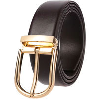 Ceinture en cuir véritable pour hommes, affaires et loisirs, LY35-21786-4, boucle à ardillon tendance, en cuir de vachette pleine fleur, vente en gros