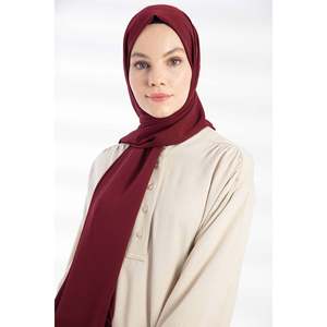 Chal de Seda Crepé Color Borgoña Oscuro - Product Image 5