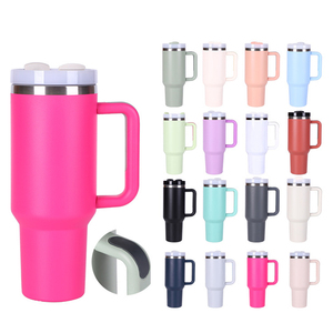 Bouteille d'eau en verre à double paroi personnalisable de 40 oz avec embout de paille, style chopes à bière classiques, couleur et logo personnalisables - Product Image 1
