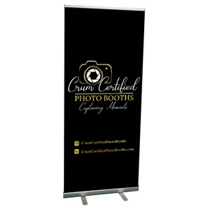Roll Up Stand Publicidad Banner Stand Roll Down Banner Roll up Standee Banners retráctiles de aluminio para Feria Comercial
