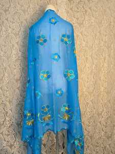 Sciarpa Hijab Estiva Dubai con Ricamo Floreale, Morbida e Traspirante, in Cotone Colorato, Stile Etnico Africano per Ragazze - Product Image 3