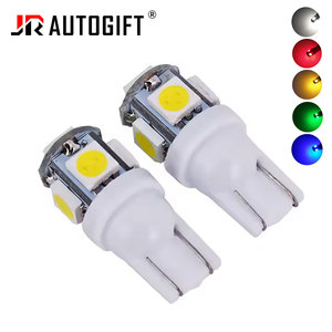 Ampoules LED T10 W5W 5050 5SMD pour l'intérieur de la voiture, 12V, éclairage de <span class=keywords><strong>plaque</strong></span> d'<span class=keywords><strong>immatriculation</strong></span>, clignotants, blanc, rouge, jaune, vert, rose, bleu, ampoules de voiture - Product Image 1