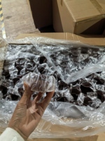 Pot en PET noir de 16 oz à large ouverture avec couvercle hermétique pour le stockage de grains de café, de thé, de bonbons, de compléments alimentaires, bouteille en plastique vide, vente en gros