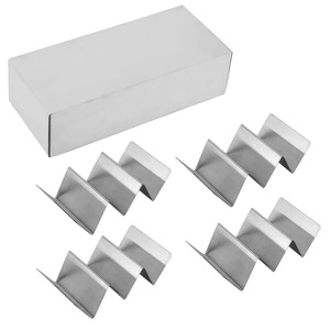 Porte-tacos en acier inoxydable personnalisé plateau de support de nourriture pour <span class=keywords><strong>restaurant</strong></span> outil de spectacle de nourriture buffet - Product Image 5