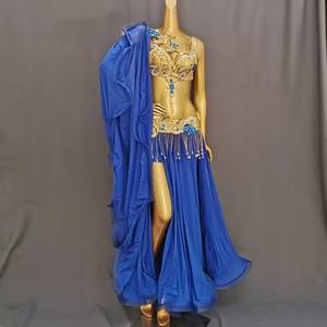 Ensemble de costumes de danse du ventre professionnel Offre Spéciale pour femmes tenues de Performance <span class=keywords><strong>Bollywood</strong></span> Showgirl <span class=keywords><strong>danseuse</strong></span> costumes de danse du ventre chiffons - Product Image 4