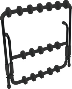 QUIK LOK - GS/350, Soporte de guitarra múltiple, Discos ajustables, Material de soporte suave, Acero de alta resistencia, 49x75 Cm, 2,6Kg, Negro - Product Image 2