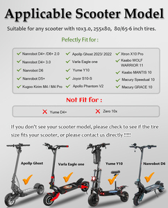 อะไหล่ไฟฟ้าสกู๊ตเตอร์เปลี่ยนยาง 10x3 นิ้วล้อด้านนอกไขมันยางยางหลอดด้านในนิวเมติก 80/65-6 Off-Road ยาง - Product Image 2