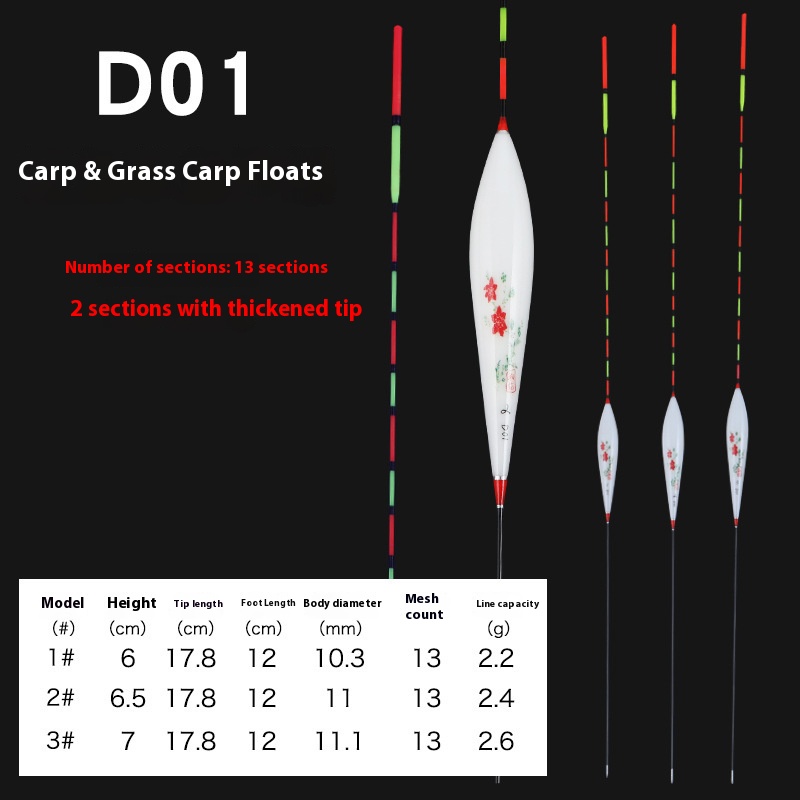 Flotteur de carpe herbivore D-01