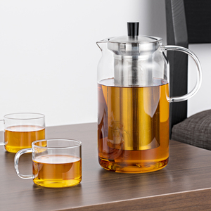 <span class=keywords><strong>Théière</strong></span> minimaliste écologique personnalisée en verre borosilicate 1200 ml résistante à la chaleur avec infuseur en acier inoxydable - Product Image 3