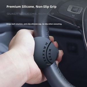 Volante auxiliar portátil de silicona ABS con rotación 360° para coche y camión, para giro con una sola mano - Product Image 2