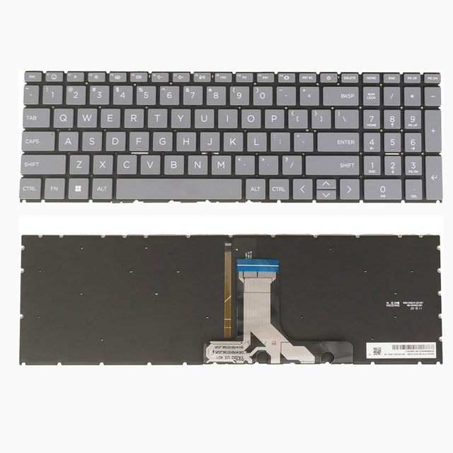 US Laptop Keyboard for HP 15-fc 15-fc0000 15-fcxxxx 15-fd 15-fd0000 15-fdxxxx N32715-001 NSK-X4QBQ 9Z.NHXBQ.Q01,Gray Black