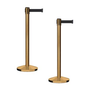 Barriere Retrattili per Controllo Code Personalizzate Cromate/Dorate/Nere per Uso in Supermercato - Marca Ufeiya - Product Image 3