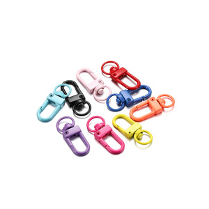 Lot de 10 fermoirs mousquetons métalliques colorés pour accessoires de sacs et bijoux DIY, connecteurs de porte-clés à ressort tendance - Product Image 3