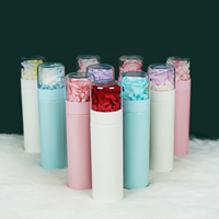 UKIQUEEN nouvelle tendance Real Touch séché longue durée stabilisé fleur bouteilles d'eau éternelle préservée Rose