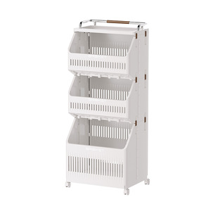 Double Layer <b>Plastic</b> Laundry <b>Basket</b> Stackable Rectangle Clothing Organizer For Bathroom Household Use - Product Image 5