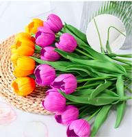 Bouquet de fleurs artificielles modernes en forme de tulipe fait main 2026 pour mariage, décoration murale et intérieure, Saint-Valentin, Fête des Mères