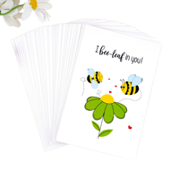 Set di Buste per Biglietti d'Auguri Personalizzati con Illustrazioni di Animali ad Acquerello e Tipografia in Lamina d'Oro Completamente Personalizzabile
