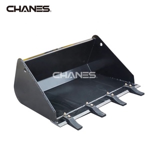 微型带齿滑移装载机新型建筑和农业机械附件通用铲斗 - Product Image 6