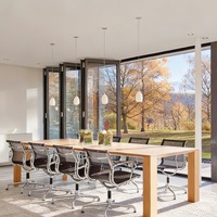 Portes pliantes en verre pour balcon, style moderne, imperméables, isolées thermiquement, en aluminium, pour une utilisation extérieure dans la chambre