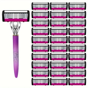 Manual <b>Razor</b> 6 Layer Stainless Steel <b>Blades</b> For Men Face Shaving - Product Image 1