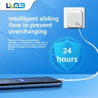 Chargeur GaN 65W avec câble magnétique rétractable, port Type-C intégré, protection ignifuge pour la charge de téléphones