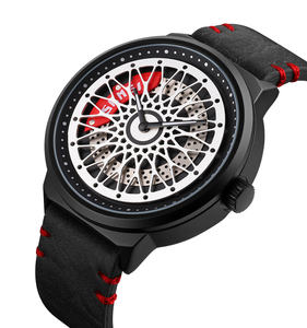 Skmei 9217 관람차 디자인 가죽 일본 석영 운동 시계 방수 3 atm 정품 가죽 쿼츠 시계 fo 남자 - Product Image 1