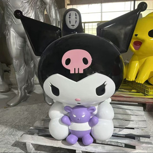 Statue in Resina all'Ingrosso, Scultura in Fibra di Vetro di Kuromi Cartoon, Modello Animale a Grandezza Naturale per Decorazione Negozio - Product Image 4