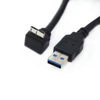 Kabel Pengisian Cepat USB 2.0 a ke C Sudut Kanan 1M dengan Selubung PVC, Kabel Sinkronisasi Data untuk Ponsel, Laptop, Mobil