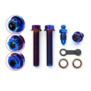 Kit <span class=keywords><strong>de</strong></span> vis en titane modifiées pour étriers <span class=keywords><strong>de</strong></span> <span class=keywords><strong>frein</strong></span> Frando Big Brake et Small Crab, fixations d'étriers <span class=keywords><strong>de</strong></span> <span class=keywords><strong>frein</strong></span> <span class=keywords><strong>Nissin</strong></span> / CNC - Product Image 1