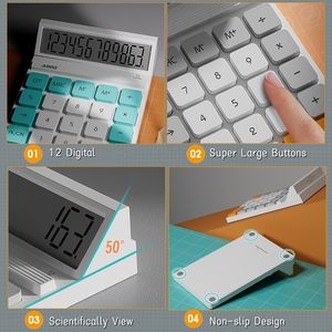 Новый год электронный калькулятор с карандашом обман калькулятор с ручкой Держатель 12 цифр пенал калькулятор - Product Image 4