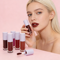 Marque privée de luxe personnalisée brillant à lèvres à paillettes Nude vendeur de gloss à lèvres végétalien liquide mat rouge à lèvres brillant à lèvres