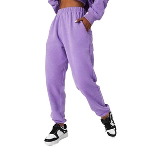 Pantalones Deportivos de Mujer de Alta Calidad con Logotipo Personalizado, Cintura Elástica, Fabricación OEM, Tela de Algodón Suelta, Estilo Moderno - Product Image 1