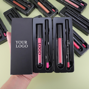 Lippenstift en lipliner set, vegan private label vloeibare <span class=keywords><strong>matte</strong></span> lippenstift met lipliner - Product Image 6