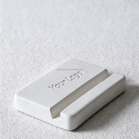 Support de téléphone en béton simple, personnalisable avec logo et couleur, ensemble cadeau d'entreprise, support de téléphone portable de bureau pour entreprise de construction, vente en gros