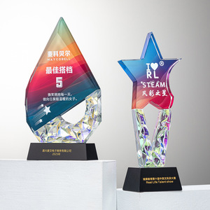 Crystal <b>Trophy</b> Laser <b>Engraved</b> Uv Printing Durable Award Supplies For Company Event Sales Champion Souvenir - Product Image 1