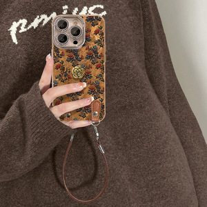 Funda de Teléfono de Piel de Oveja de Primera <span class=keywords><strong>Calidad</strong></span> con Diseño de Pintura al Óleo, con Cordón, Suave al Tacto, Antigolpes, Venta al Por Mayor de Fábrica - Product Image 2