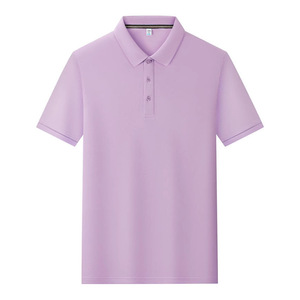 Promotional Polo Shirt Solid Color Polyester Breathable Daily Wear 205g Short Sleeve Men's Work Shirt - Product Image 3