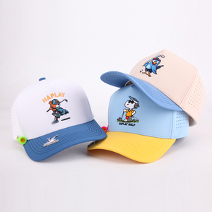 New Design 5 Panel Embroidery Logo Snapback Baseball Caps Laser Cut Hole Golf <strong>Hats</strong> and <strong>Waterproof</strong> Rope <strong>Hats</strong> - Product Image 2