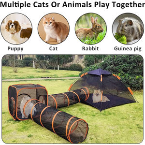 새로운 디자인 팝업 터널 실내 애완 동물 놀이터 캐리 백 고양이 햄스터 토끼 인클로저가있는 야외 텐트 - Product Image 4